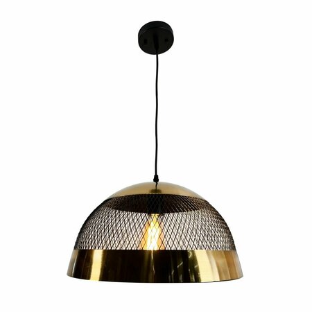 BRILLIANTBULB Izamal 1-Light Brass & Black Dome Pendant BR3596838